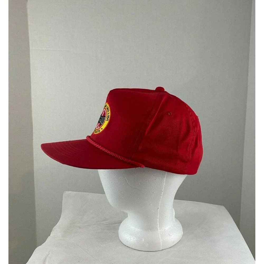 Vintage BAROID Oil Drilling Rig Industrial Gas Oil Snapback Trucker Cap Hat Red
